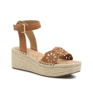 NIB Crown Vintage US-11 Fentisa Sandal Espadrille Wedge Cork Buckle